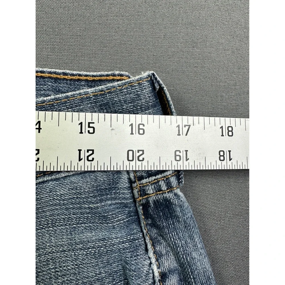 Levi's 505 Regular Fit Cut Off Denim Shorts Men's 34 Blue Medium Wash Frayed Hem